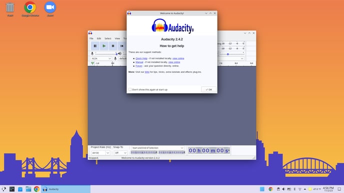 desktop-audacity-launched